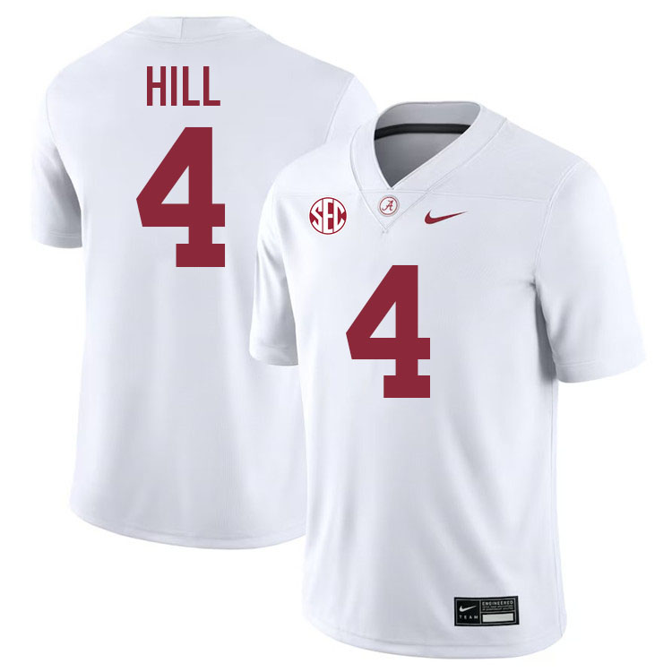 #4 Daniel Hill Alabama Jersey,University Of Alabama Crimson Tide Football Jersey,Uniforms-White